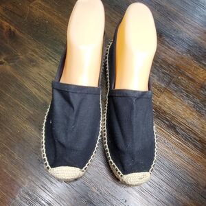 cousu main black espadrilles shoes 41